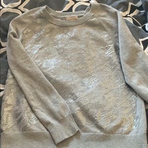 Banana Republic Grey Sweater w/ sequin detail